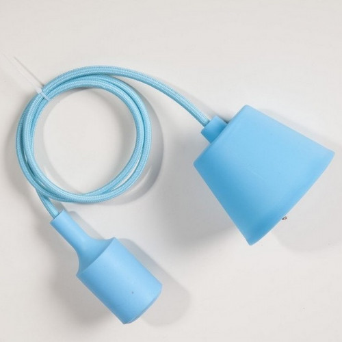 Suspension silicone bleu ciel E27