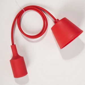 Suspension silicone rouge E27