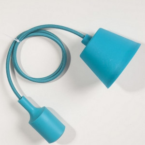 Suspension silicone turquoise E27