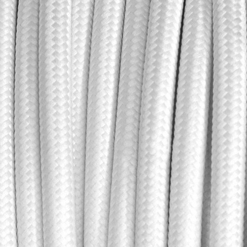 Câble textile blanc