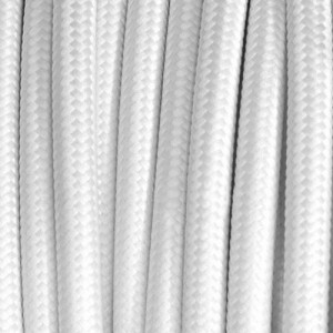 Câble textile blanc