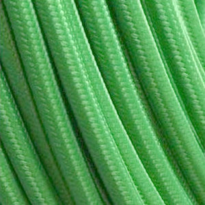 Câble textile vert