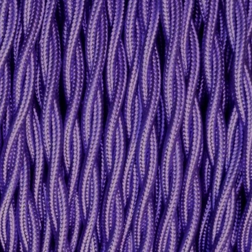 Câble textile violet torsadé