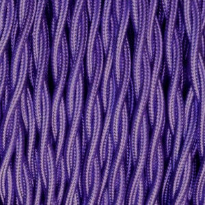 Câble textile violet torsadé