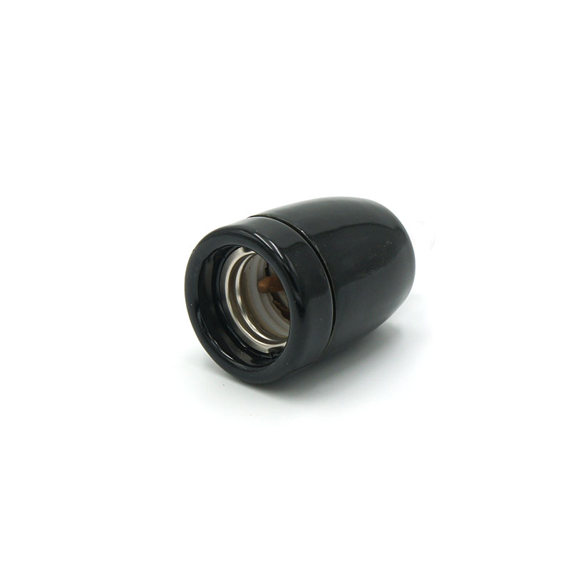Douille porcelaine noire E27