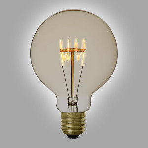 Ampoule déco vintage Memphis 95mm, 40W, E27